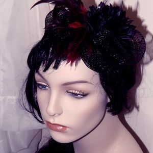 Fascinator Cardinal- Headband Half Hat